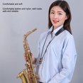 thumbnail image 3 of Saxophone Sangle de Cou, Sangle de Saxophone Réglable en Cuir PU pour Saxophones Alto Baryton Treble, 3 of 8
