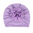 thumbnail image 2 of Odeerbi Baby Elastics Hair Bows Headband Autumn Winter Boys Girls Flowers Knitted Windproof Warmth Ear Protection Children Hat Purple, 2 of 3