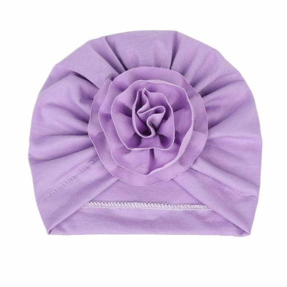Beanie Hats Large Flower Knot Donut Bow Beanie Turban Hat Cap Muslim Bonnet Headwrap Beanies Hats for Girl Boy 0-2 Years under $10