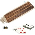 thumbnail image 1 of WE Games Ensemble de Cribbage de Luxe - Bois Massif avec Planche de Piste Incrustée Sprint 3, 1 of 8