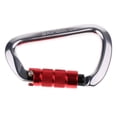 thumbnail image 2 of Mosquetón de Bloqueo Automático de Aluminio 28KN en D Resistente para de Escalada en Roca Al Aire Libre Plata + rojo Baoblaze Mosquetón de escalada al aire libre, 2 of 8