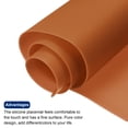 thumbnail image 3 of Uxcell Silicone Counter Mat Heat Resistant Mat , for Counter Top, Tableware, Desk Mat 23.2x15.5inch Brown, 3 of 5