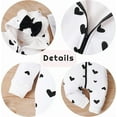 thumbnail image 3 of Bellafa Newborn Baby Fall Winter Outfit Fleece Lining Hooded Jumpsuit Infant Girl One Piece Romper Love Pattern Baby Warm Snowsuit, 3 of 6