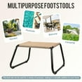 thumbnail image 5 of Outdoor Footstools for Patio,Backyard Patio Furniture Metal Frame Small Seat All Weather Footrest for Couch Patio Chairs 2 Pieces Beige, 5 of 7