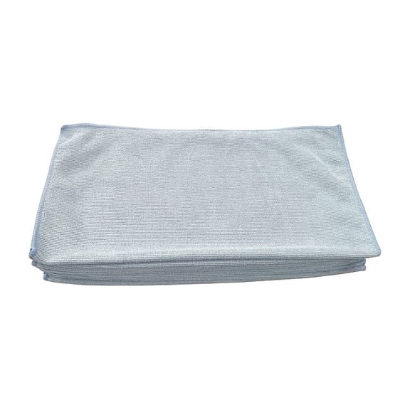 Tough Guy Microfiber Cloth Wipe 16" x 16", Blue, 12PK 1TTX8