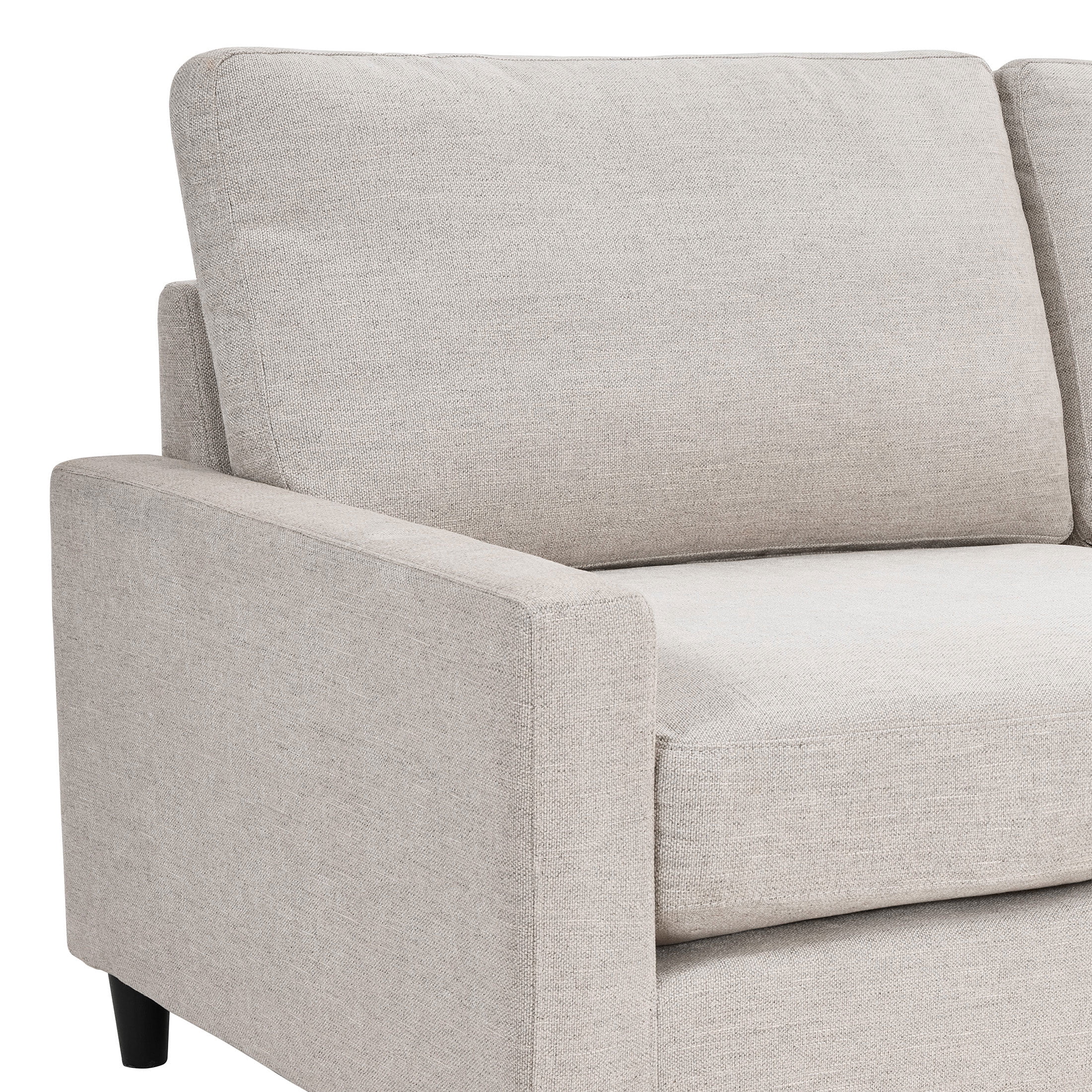 Mainstays 77" Square Arm Sofa, Light Grey