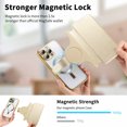 thumbnail image 5 of ELEHOLD Case for iPhone 15 Pro Max,2 in 1 Detachabl Wallet Plating Clear Case with Card Holder[Compatible with MagSafe Accessories],Gold, 5 of 11