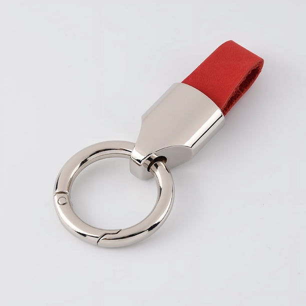 LLavero de coche de piel de vaca esmerilada, sencillo, ligero, de lujo, para colgar en la cintura, llavero de cuero para mujer, pequeño colgante antipérdida