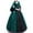 Green, variant on Women's Plus Size Gothic Floral Print Fashionable Dress Medieval Fall Winter Ball
