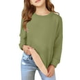 thumbnail image 2 of GiLiling Chandail Molletonné Doublé en Molleton pour Garçons et Filles, Chandail à Col Rond Chaud en Sherpa pour Enfants, Vêtements d'Automne et d'Hiver (Vert, 7-8 Ans), 2 of 7