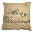 thumbnail image 1 of Small Burlap "Merry Christmas" Decorative Pillow, 8" x 8", 1 of 3