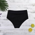 thumbnail image 2 of Pisexur Bas de Bikini Taille Haute pour Femmes Rétro Froncé Short de Bain Froncé Culotte de Tankini, 2 of 5