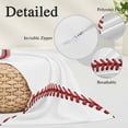thumbnail image 3 of Baseball Sport Throw Pillow Cover 20 x 36 Inch Decorative Pillow Cover Abstract Rugby Stitching Red Lines Lumbar Pillowcase Seasonal Rectangle Cushion Case for Couch Sofa Bed Living Room, 3 of 9
