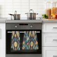 thumbnail image 4 of Yayeee 100% Cotton Hand Towels for Bathroom 16" x 28" Soft Absorbent Kitchen Towel, Brown Mystical Owls, 4 of 7