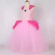 thumbnail image 5 of Disfraz de princesa Peach para niña, vestido de tul largo rosa para fiesta de cumpleaños, atuendo para niños pequeños, ropa de fiesta de Halloween, 5 of 5