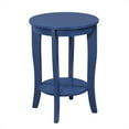 thumbnail image 4 of Convenience Concepts American Heritage Round End Table with Shelf, Cobalt Blue, 4 of 6