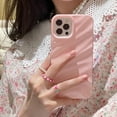 thumbnail image 2 of Compatible iPhone 13 Pro Max Case, 3D Cute Luxurious Wavy Shape, Soft TPU Shockproof Case for Boys and Girls (Pink), 2 of 14