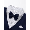 thumbnail image 4 of Usaibhir Toddler Baby Boy Clothes Suit Gentleman Wedding Outfits, Formal Dress Shirt+Bowtie+Vest+Suspender Pants 12M-5Y, 4 of 8