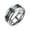 green, variant on Adult Fashion New Three-color Fiber Couple Ring Steel Ring