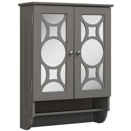 Runfine Wall Cabinet 2 Mirror Doors With 1 Adjule Shelf Runfine Wall Cabinet 2 Mirror Doors With 1 Adjule Shelf Towel Bar And