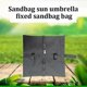 thumbnail image 3 of 26-27 4pcs Black Fixed Sandbag with Two Fastening Tapes Waterproof Durable Weather Resistant Convenient for Tent, 3 of 5