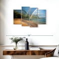 thumbnail image 3 of Elephant Stock Kauai Double Rainbow Wall Art - Horizontal Multi Panel Canvas - Living Room Wall Decor - Beach Multi Panel - Gray And Black Decor - 36" x 22", 3 of 8