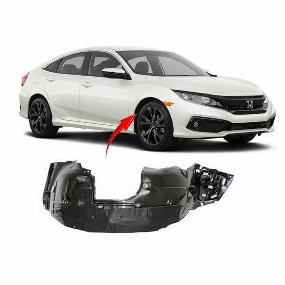 DCP Front Right Passenger Side Fender Liner For 2019-2021 Honda Civic HO1249186