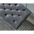 thumbnail image 5 of Dtwnek Velvet Upholstered Bench for Living Room, Bedroom, Gray, 5 of 5