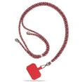 thumbnail image 1 of Cuerda universal para el cuello del teléfono móvil Hebilla a presión de metal ajustable Cordón con soporte antipérdida con tarjeta adhesiva Viajes al aire libre Senderismo Rojo Albaricoque Gris Rojo, 1 of 2