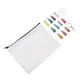 thumbnail image 5 of Bolsa de cosméticos de sublimación, juego de espacios en blanco, transferencia térmica artesanal, bolsa de cosméticos en blanco, llavero acrílico redondo, Kit de borlas, 5 of 5