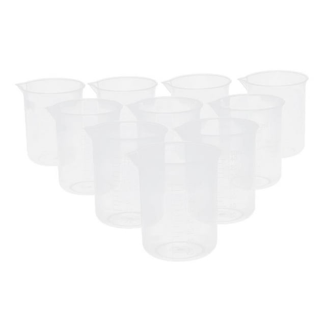 10pc 150ml Plastic Liquid Medicine Rice Measuring Cups Jug Plastic Beaker