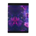 thumbnail image 3 of FUIALDOLG Purple Butterfly Galaxy Pattern Trifold Card Wallet, Polyester Small Purse for Sports, Compact Lightweight Children's Wallet, 3 of 6