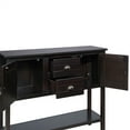 thumbnail image 4 of HICOMILA 48 Inch Solid Wood Sideboard Cabinet, Console Table with 2 Door Cabinets and Open Storage Shelf, Retro Buffet Server Storage Cabinet for Living Room Kitchen Dining Room, Espresso, 4 of 12