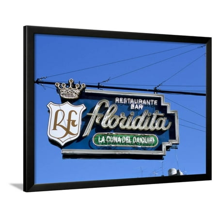 Floridita Restaurant and Bar Where Hemingway Drank Daiquiris, Havana, Cuba, West Indies Framed Print Wall Art By R H