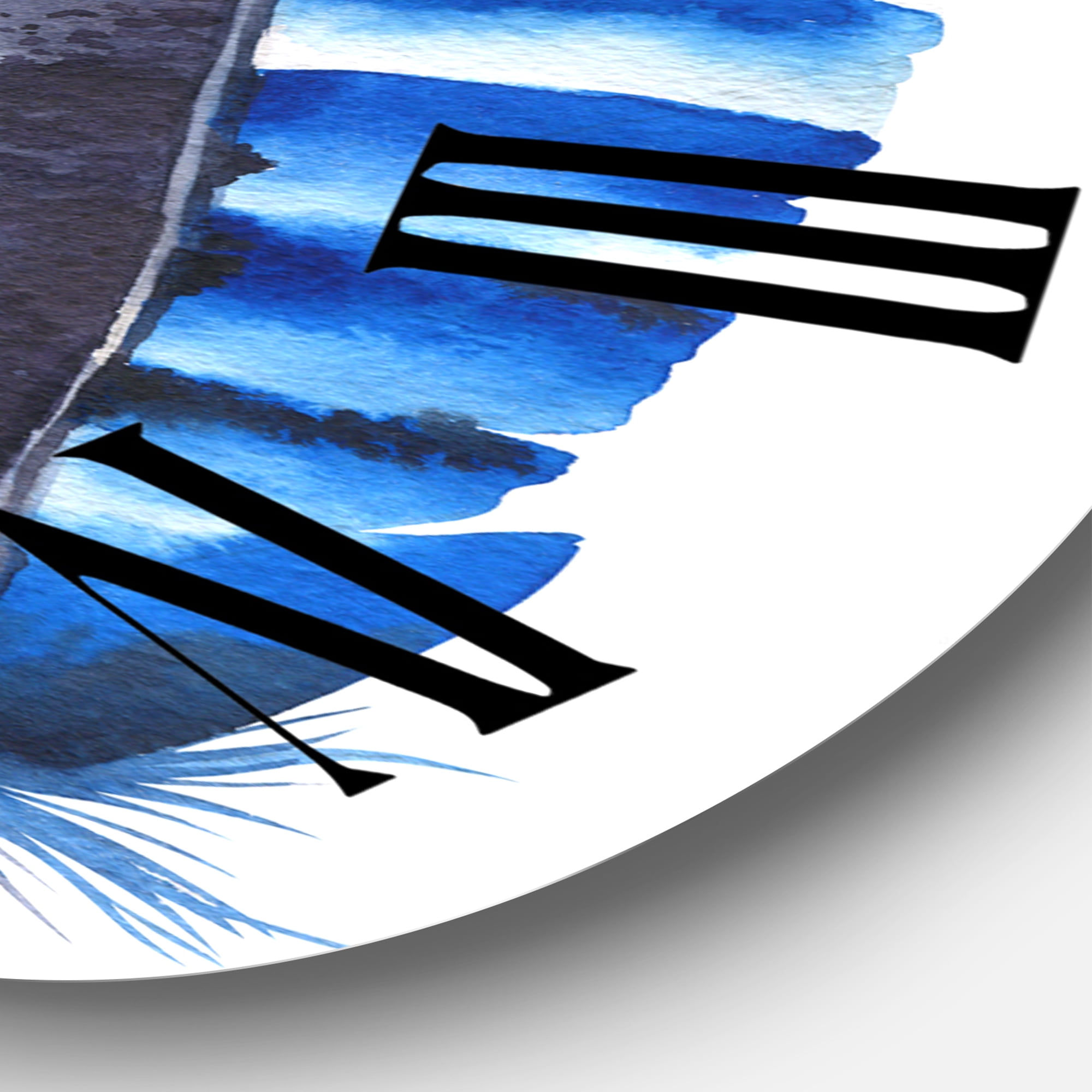 Designart 'Colourful Boho Feathers I' Bohemian & Eclectic Wall Clock