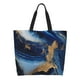thumbnail image 1 of Fotbe Navy Blue Marble Bolsa Tote Estética de Lona con Estampado para Mujer - Bolsa Reutilizable de Hombro Casual para Vacaciones, Compras, Trabajo y Gimnasio, 1 of 8
