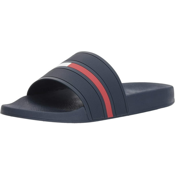 Tommy Hilfiger Men's Slide Designer Logo Slippers Ennis Flip Flop Sandals, Dark 9 - Walmart.com
