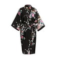thumbnail image 5 of Black Mommy and Me Robes, Floral, Satin Feel, 5 of 8