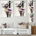 thumbnail image 4 of Designart Pink Orchid Flower On Abstract Fusion II Canvas Wall Art, 4 of 5