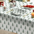thumbnail image 4 of Christmas Tablecloth 60×120 Inch Rectangular, Trees Green Boho Washable Table Cover for Party Picnic Dinner Decor, 4 of 5
