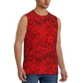 thumbnail image 2 of Uemuo Red Rose Pattern Men's Sleeveless T-Shirt,Muscle Athletic Tank Top, Moisture-wicking Quick-dry Breathable Classic Tee Top for Gym Run Outdoor Sports-, 2 of 8