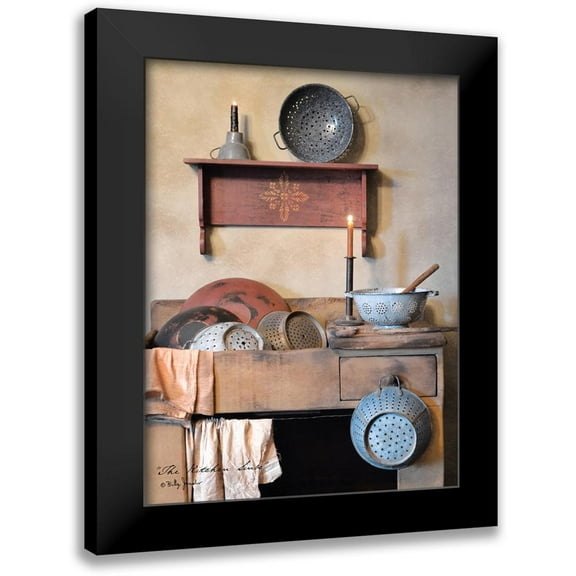 Jacobs, Billy 12x14 Black Modern Framed Museum Art Print Titled - The Kitchen Sink