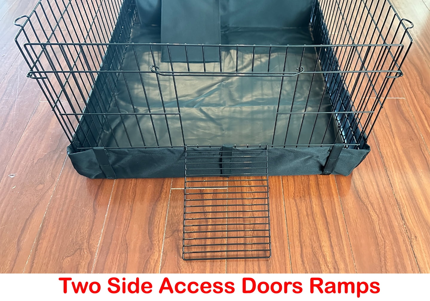 47" Extra Large Guinea Pig Dwarf Rabbit Habitat Yard With Top Cover Hamster Turtle Critters Cage Center Divider with Door Ramp Mouse Mice Bunny Enclosure with Waterproof Bottom Canvas