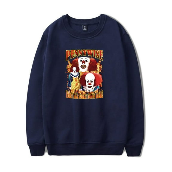Welcome To Derry Merch Long-sleeved Men's And Women's Casual Trendy Sweatshirts Hip-hop Street Wear