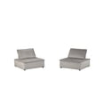 thumbnail image 3 of Lilola Home Anna Velvet Armless Lounge Chair in Light Gray Set of 2, 3 of 3