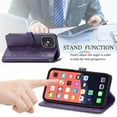thumbnail image 3 of iPhone 11 Pro Max Wallet Case 6.5", Mandala Premium PU Leather Flip Stand Protective Cover with Card Slots Secure Magnetic, Purple, 3 of 7