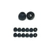 BRB Group _ Plus brand B-6BLK-6CLR-XS Replacement earphone cushions, replacement earbud tips, 12 pairs size extra small + 1 bonus memory foam pair, black and clear