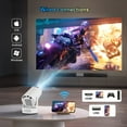 thumbnail image 2 of Mini Projector 4K Support with Dual-Band WIFI6 5G Wireless 5.4 Bluetooth Android 11, Soundbase Speaker, Manual Focus, Auto Vertical Keystone 180°Rotatable Portable Proyector for Home Bedroom Outdoor, 2 of 8