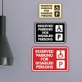 thumbnail image 6 of Signs ByLITA Classic Framed Reserved Parking for Disabled Persons Sign (Black Gold) - Medium, 6 of 8