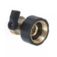 TUMALL Hose Connector with Shut Off Valve 3/4 Inlet Thread Lock Nuts